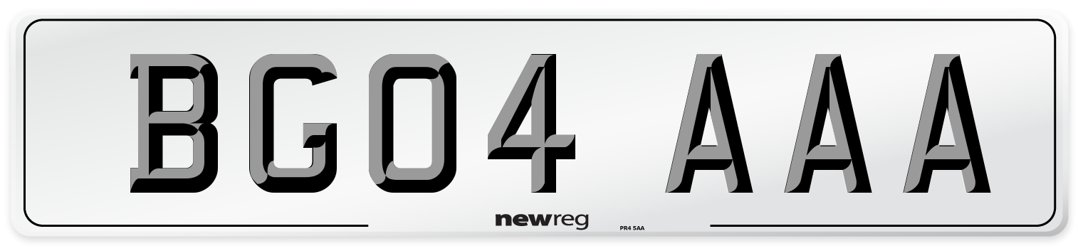 BG04 AAA Number Plate from New Reg